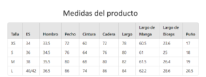 medidas del producto