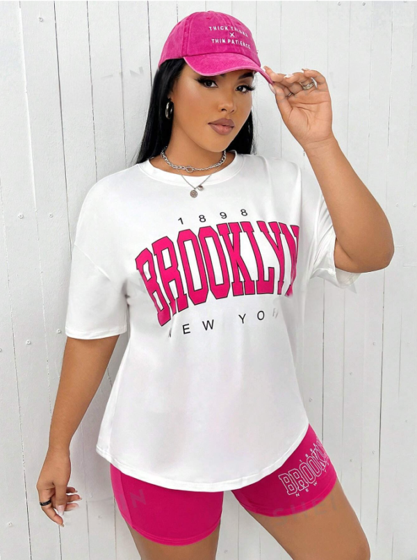 Conjunto Casual Brooklyn Blanco y Rosa